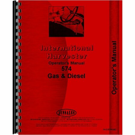 AFTERMARKET Operators Manual Gas and Diesel Only Fits FARMALL Fits Case IH 574 Tractor RAP73372